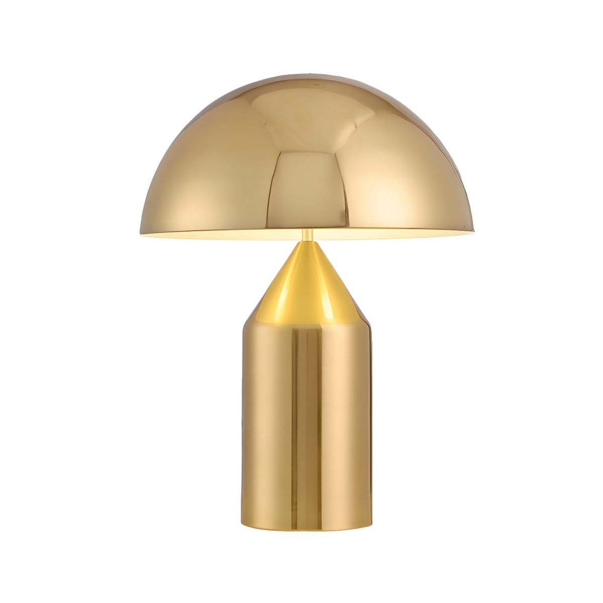 Modern Metal Table Lamp with Half Round Shade Gold | Vorlixa