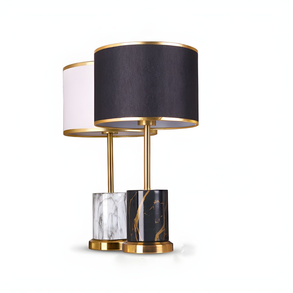 Modern Metal Touch Sensor Table Lamp With Fabric Shade | Altrixa