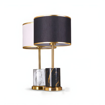 Modern Metal Touch Sensor Table Lamp With Fabric Shade | Altrixa