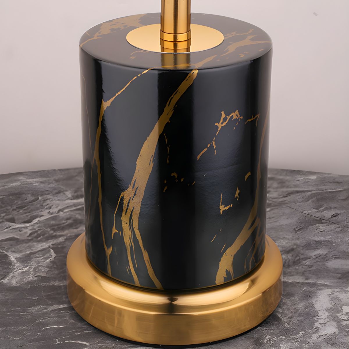 Modern Metal Touch Sensor Table Lamp With Fabric Shade | Altrixa