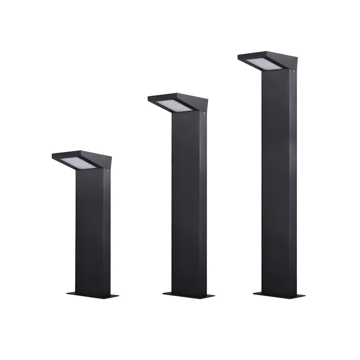 Modern Metallic LED Solar Black Outdoor Stake Light | Raynix