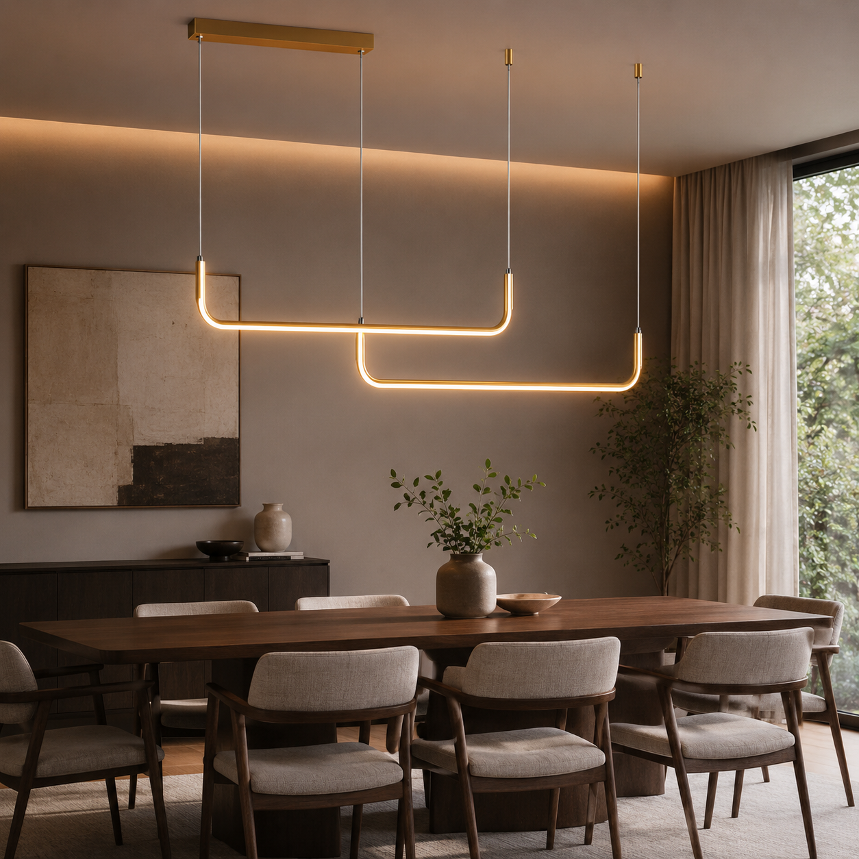 Modern Minimalist Aluminum LED Pendant Light Fixture | Xelvora