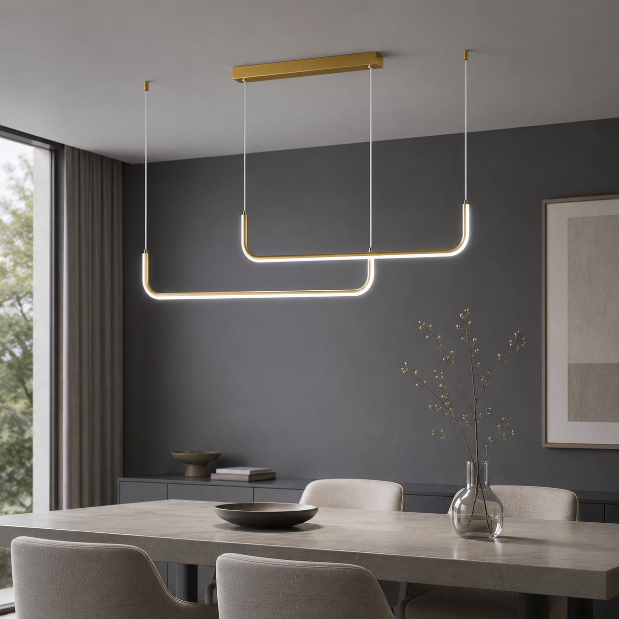 Modern Minimalist Aluminum LED Pendant Light Fixture | Xelvora