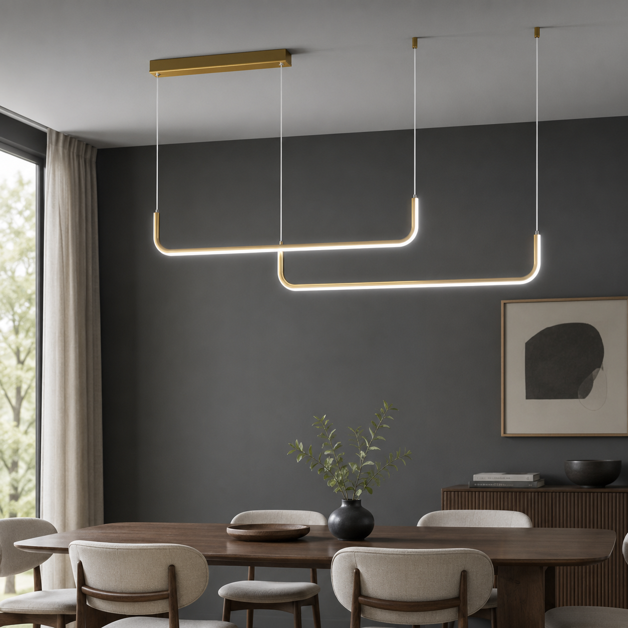 Modern Minimalist Aluminum LED Pendant Light Fixture | Xelvora
