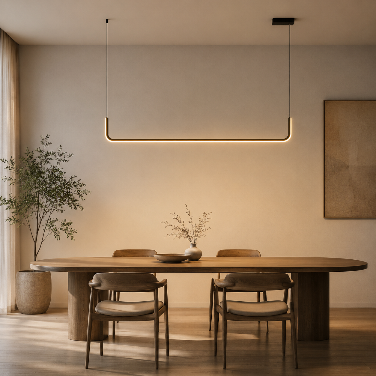 Modern Minimalist Aluminum LED Pendant Light Fixture | Xelvora