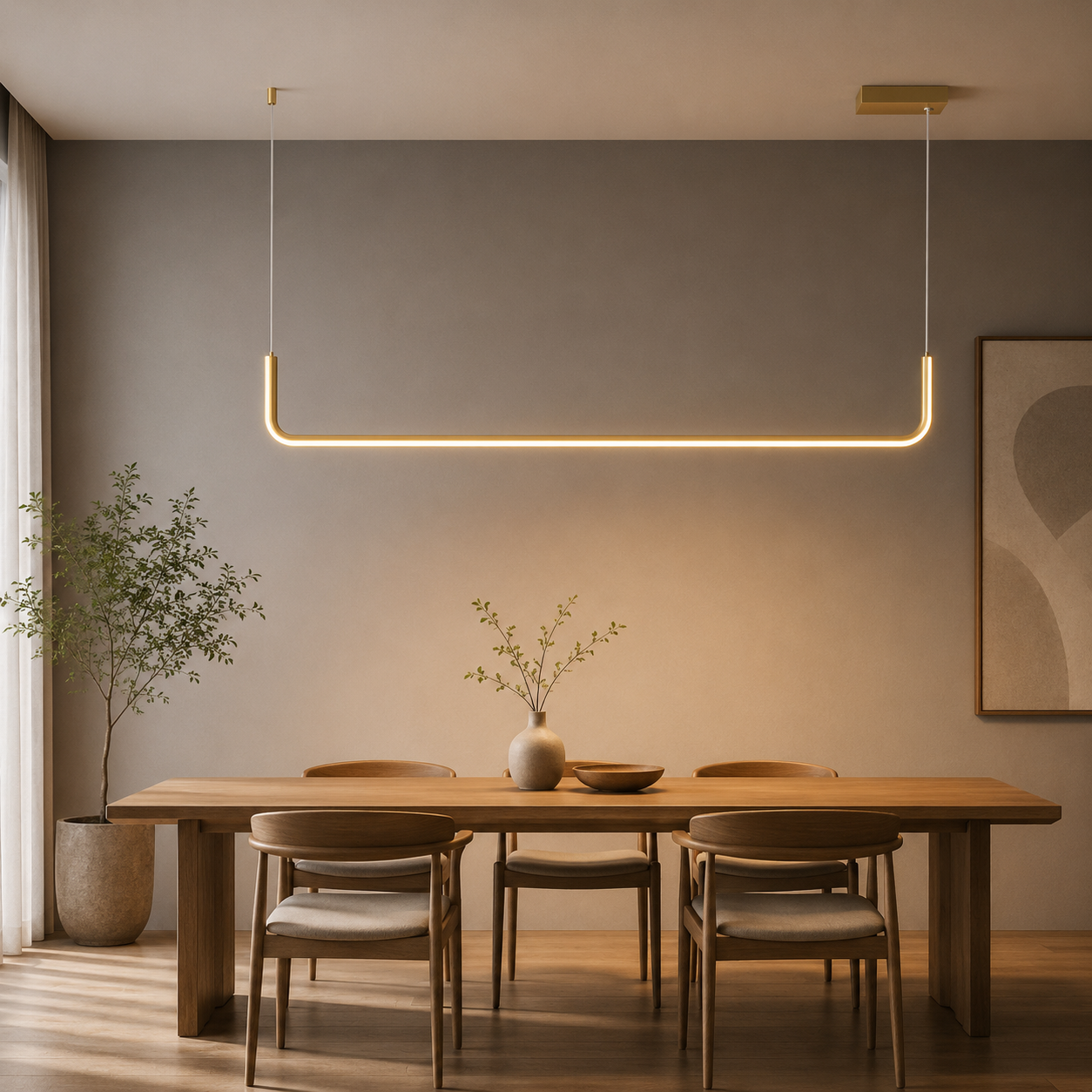 Modern Minimalist Aluminum LED Pendant Light Fixture | Xelvora