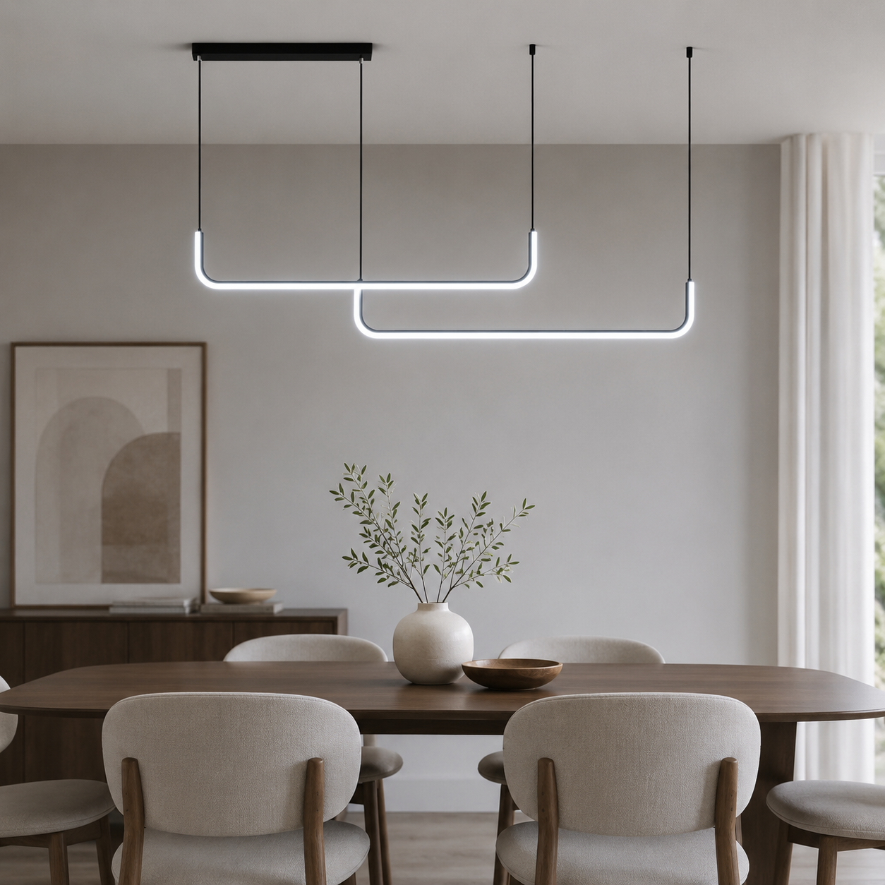 Modern Minimalist Aluminum LED Pendant Light Fixture | Xelvora
