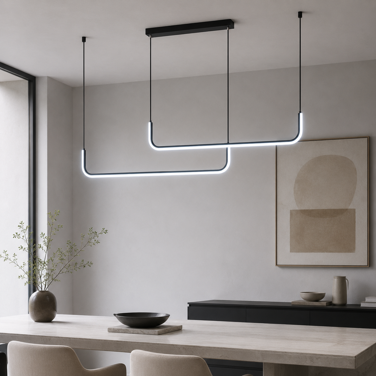 Modern Minimalist Aluminum LED Pendant Light Fixture | Xelvora