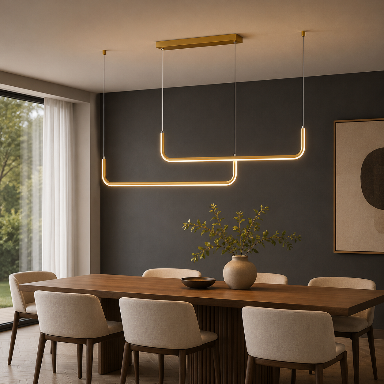 Modern Minimalist Aluminum LED Pendant Light Fixture | Xelvora