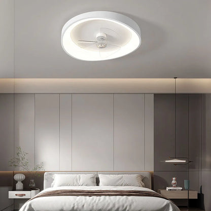 Modern Minimalist Iron Ceiling Fan Light with LED | Lenvra