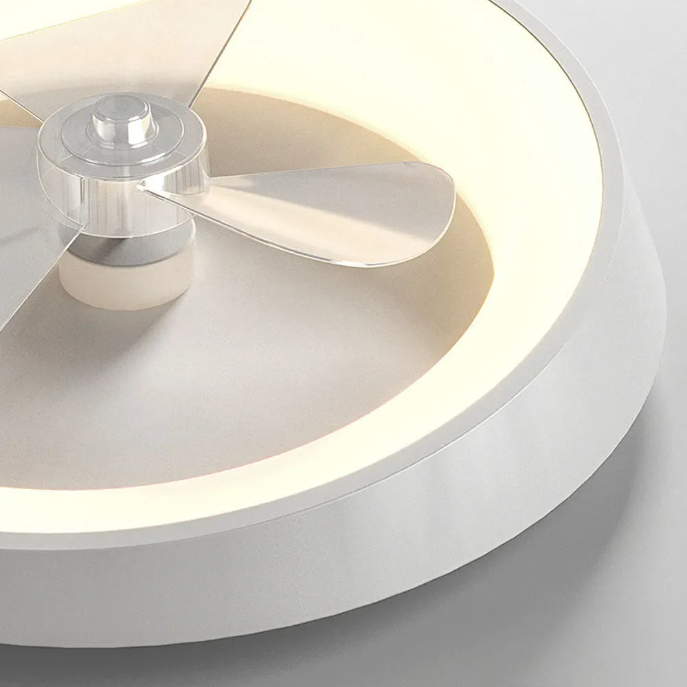 Modern Minimalist Iron Ceiling Fan Light with LED | Lenvra