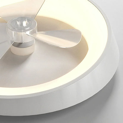Modern Minimalist Iron Ceiling Fan Light with LED | Lenvra