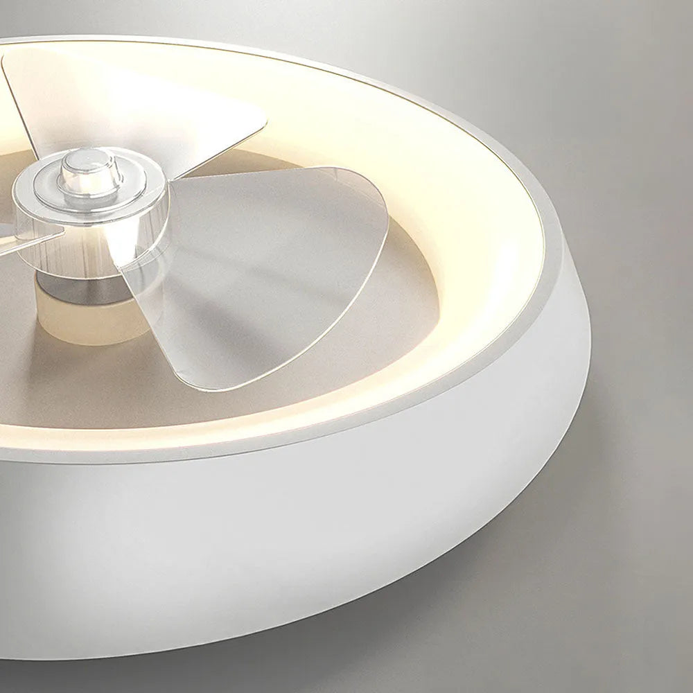 Modern Minimalist Iron Ceiling Fan Light with LED | Lenvra