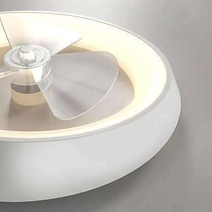 Modern Minimalist Iron Ceiling Fan Light with LED | Lenvra