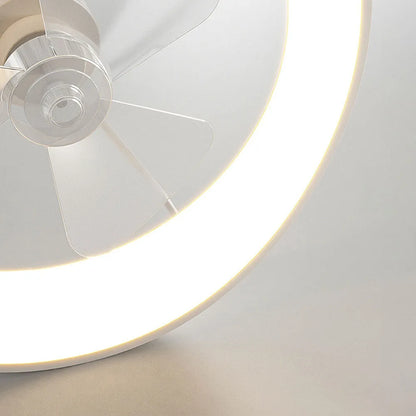Modern Minimalist Iron Ceiling Fan Light with LED | Lenvra