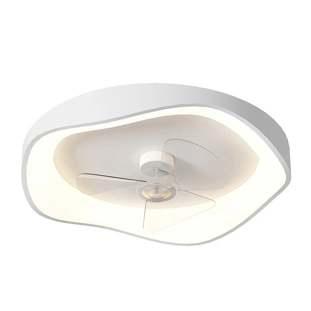 Modern Minimalist Iron Ceiling Fan Light with LED | Lenvra