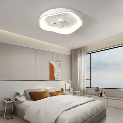 Modern Minimalist Iron Ceiling Fan Light with LED | Lenvra