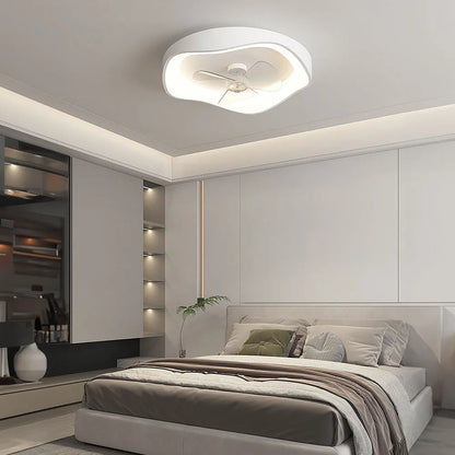 Modern Minimalist Iron Ceiling Fan Light with LED | Lenvra