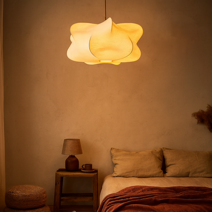 Modern Minimalist Silk Shade Pendant Light Nordic Style | Tavique