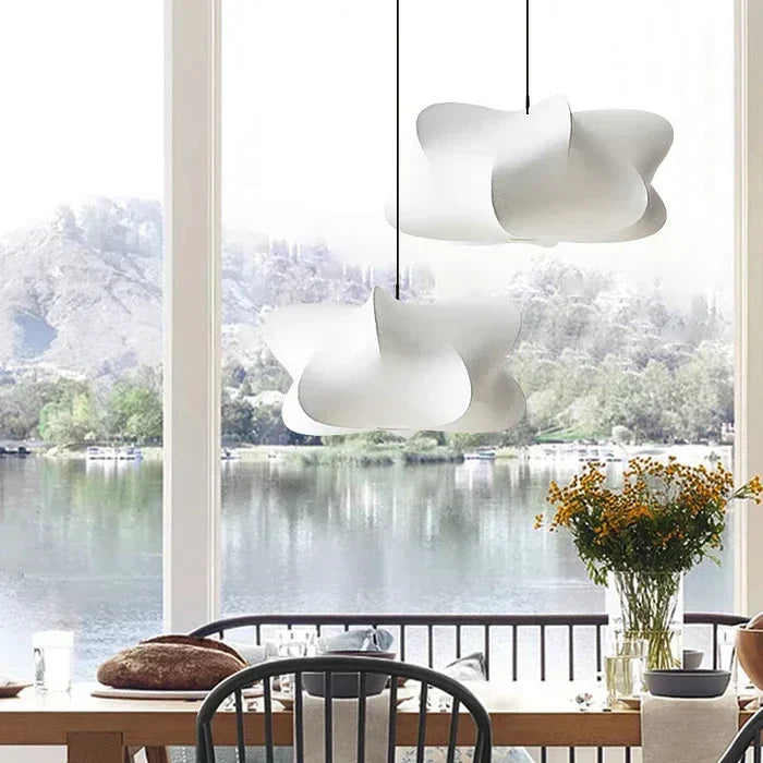 Modern Minimalist Silk Shade Pendant Light Nordic Style | Tavique