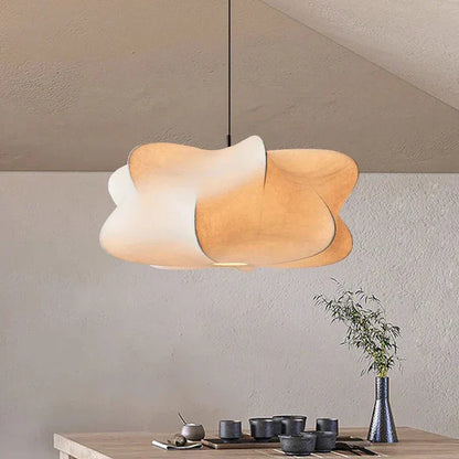 Modern Minimalist Silk Shade Pendant Light Nordic Style | Tavique