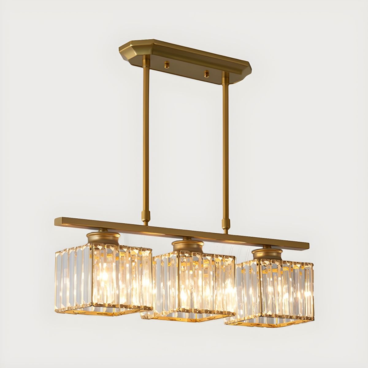 Modern Multi Head Clear Glass Dining Chandelier Light | Glasya