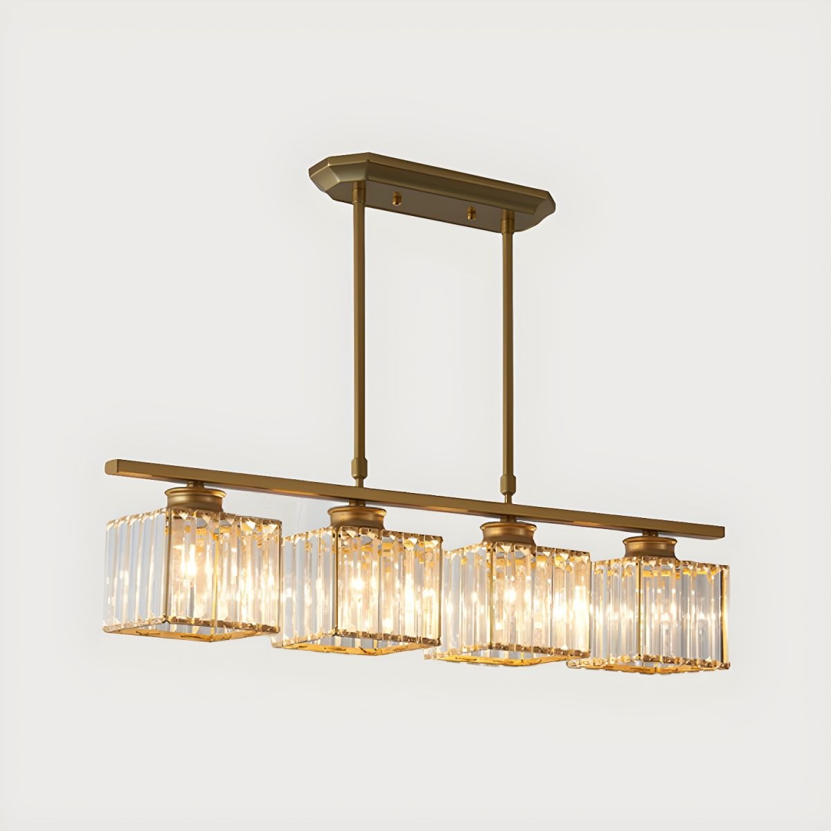 Modern Multi Head Clear Glass Dining Chandelier Light | Glasya