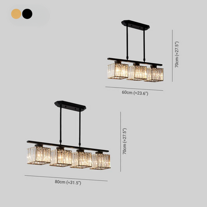 Modern Multi Head Clear Glass Dining Chandelier Light | Glasya