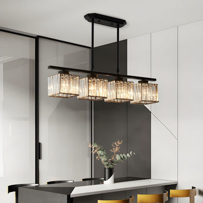 Modern Multi Head Clear Glass Dining Chandelier Light | Glasya