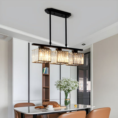 Modern Multi Head Clear Glass Dining Chandelier Light | Glasya