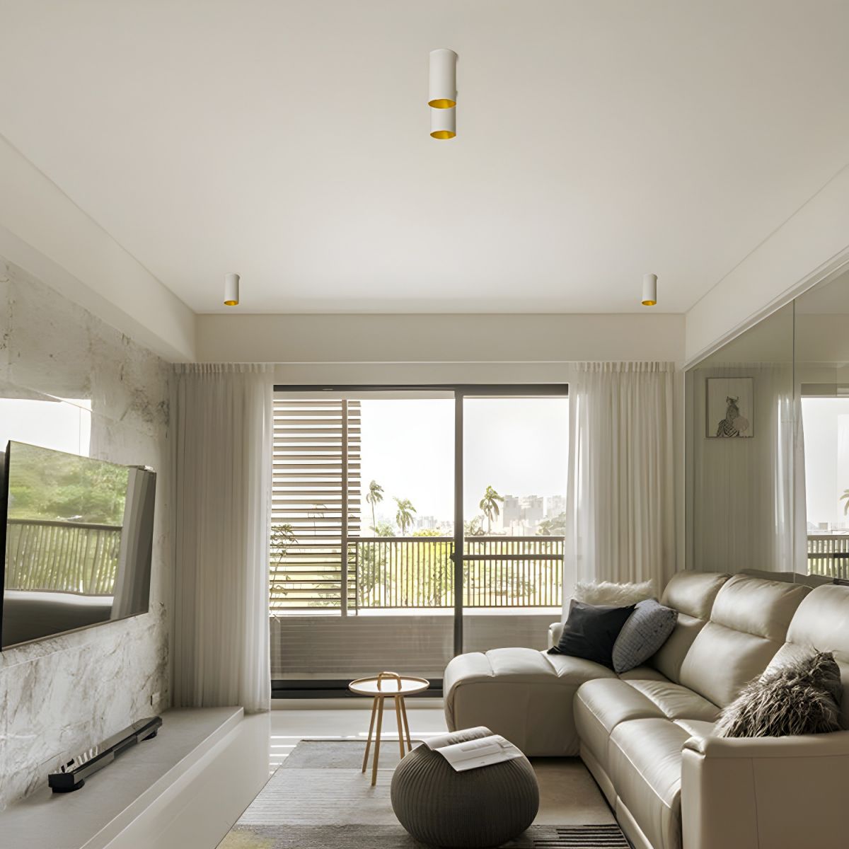 Modern Nordic LED Metal Flush Mount Ceiling Light | Glowden