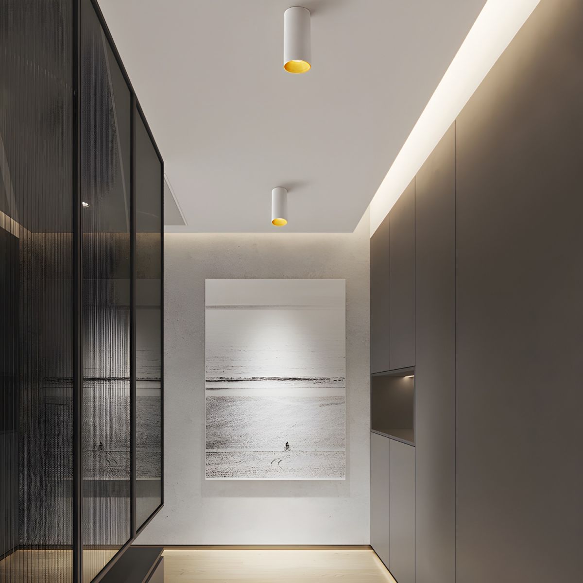 Modern Nordic LED Metal Flush Mount Ceiling Light | Glowden