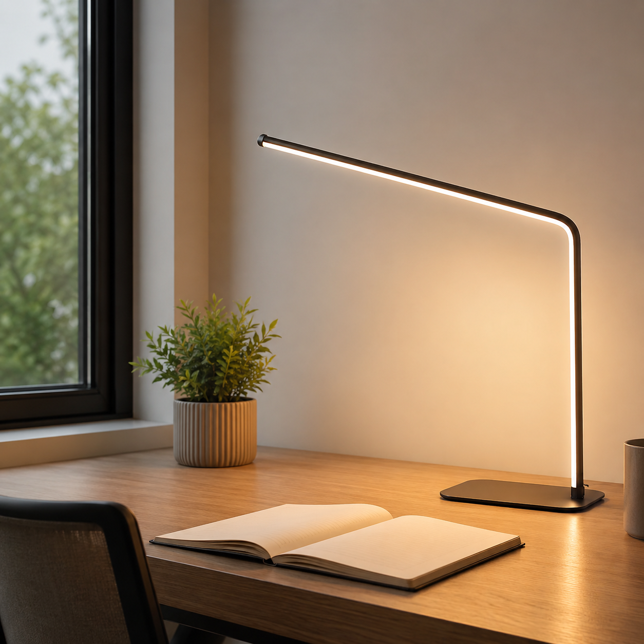 Modern Nordic LED Table Lamp with Metal Frame | Tavrik