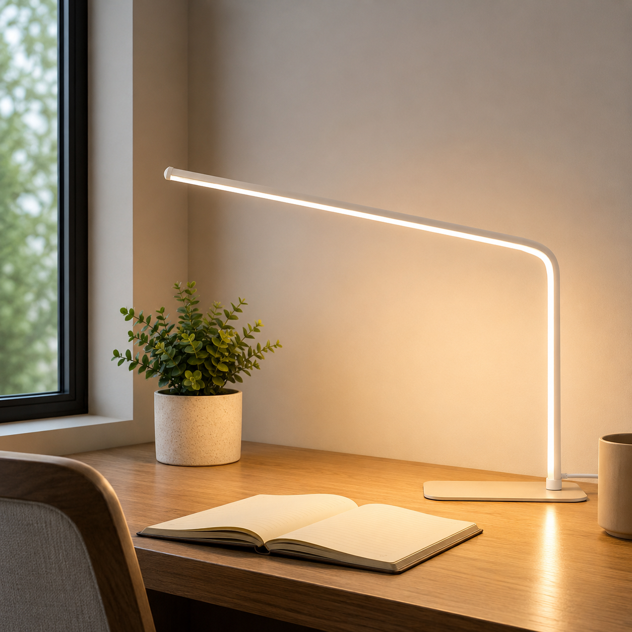 Modern Nordic LED Table Lamp with Metal Frame | Tavrik