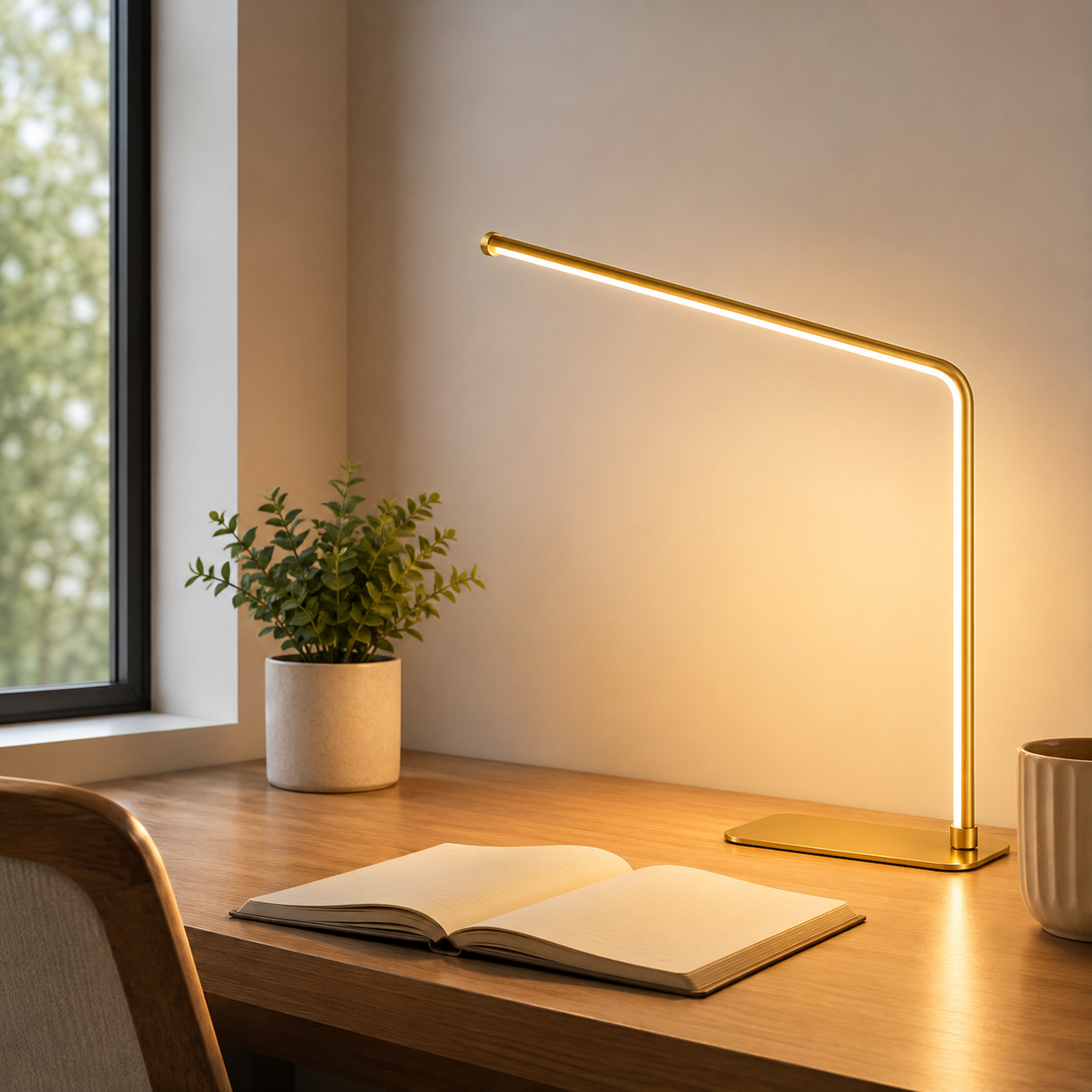 Modern Nordic LED Table Lamp with Metal Frame | Tavrik