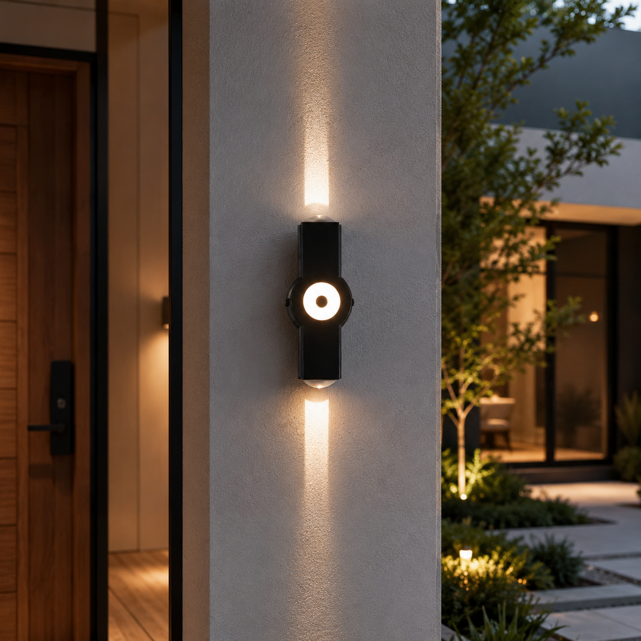 Modern Outdoor LED Cross Projection Wall Light | Beamra