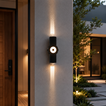 Modern Outdoor LED Cross Projection Wall Light | Beamra