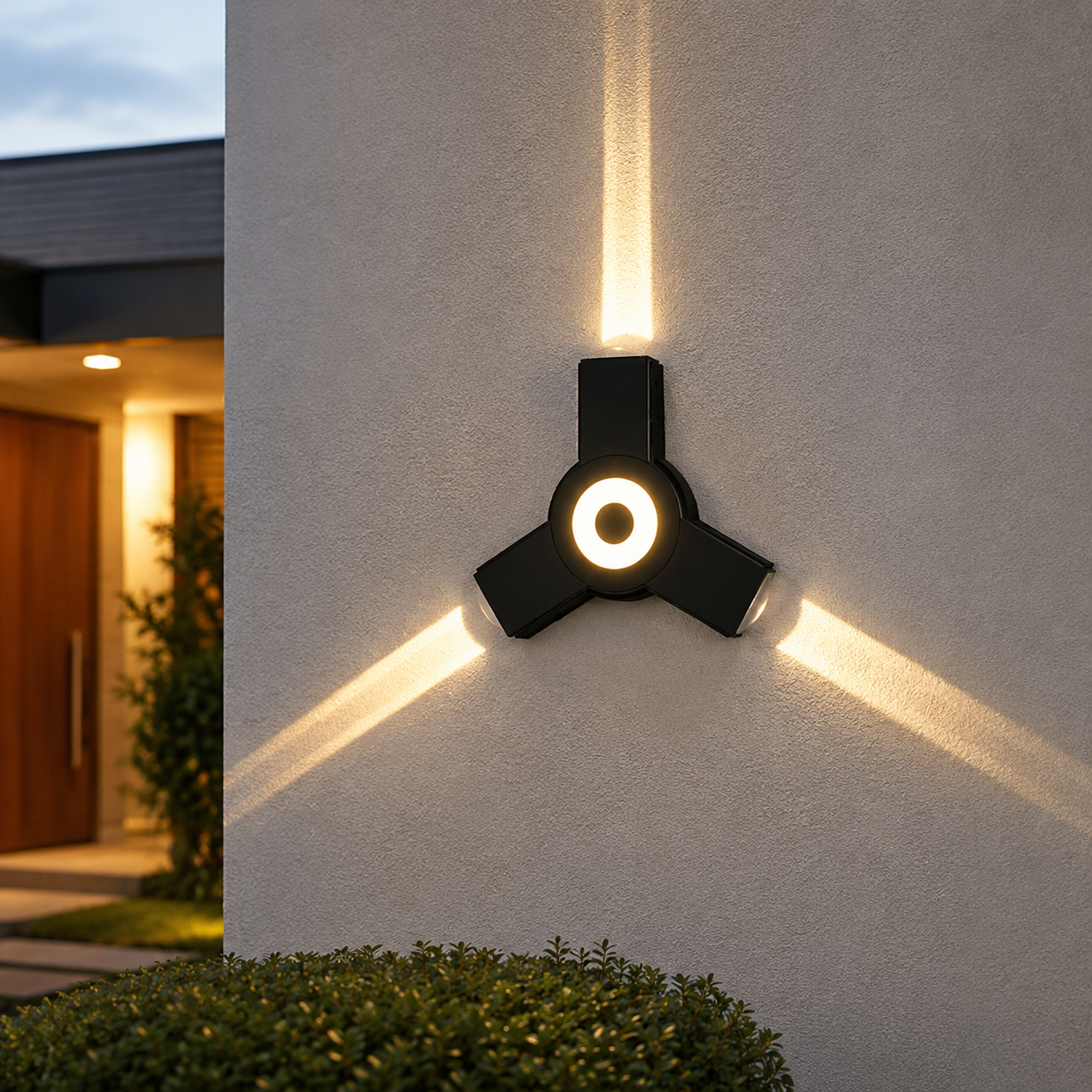 Modern Outdoor LED Cross Projection Wall Light | Beamra