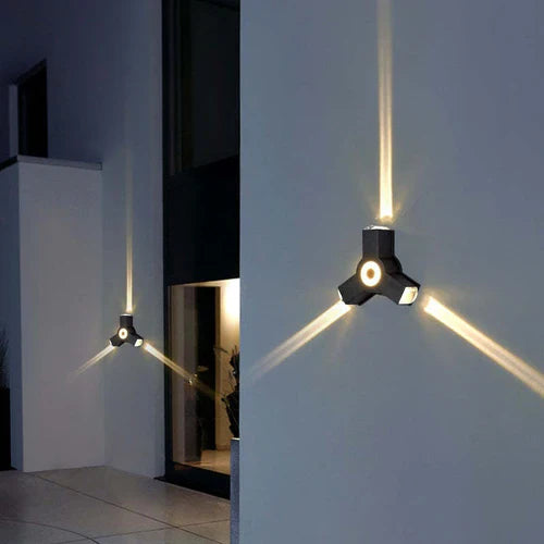 Modern Outdoor LED Cross Projection Wall Light | Beamra