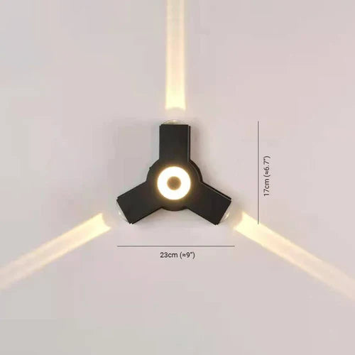 Modern Outdoor LED Cross Projection Wall Light | Beamra