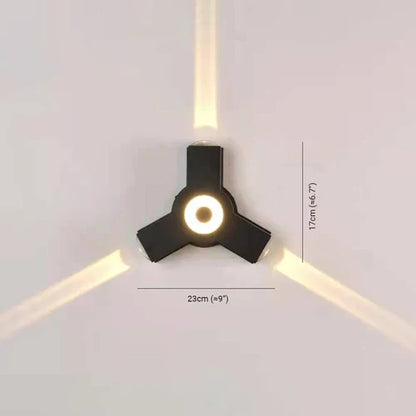 Modern Outdoor LED Cross Projection Wall Light | Beamra