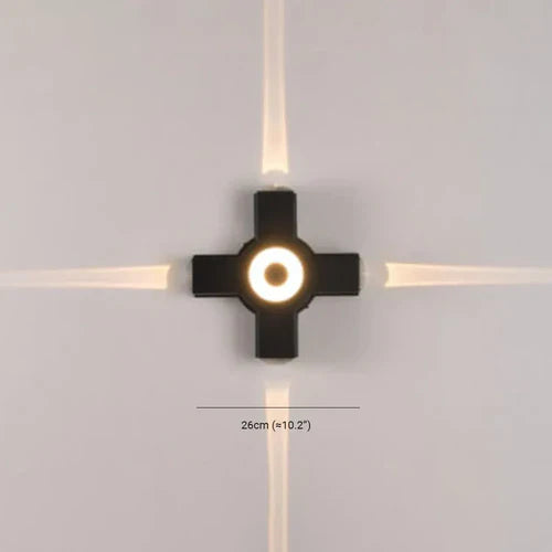Modern Outdoor LED Cross Projection Wall Light | Beamra