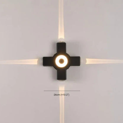 Modern Outdoor LED Cross Projection Wall Light | Beamra
