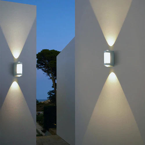 Modern Outdoor Up Down LED Wall Light Fixture | Hovira