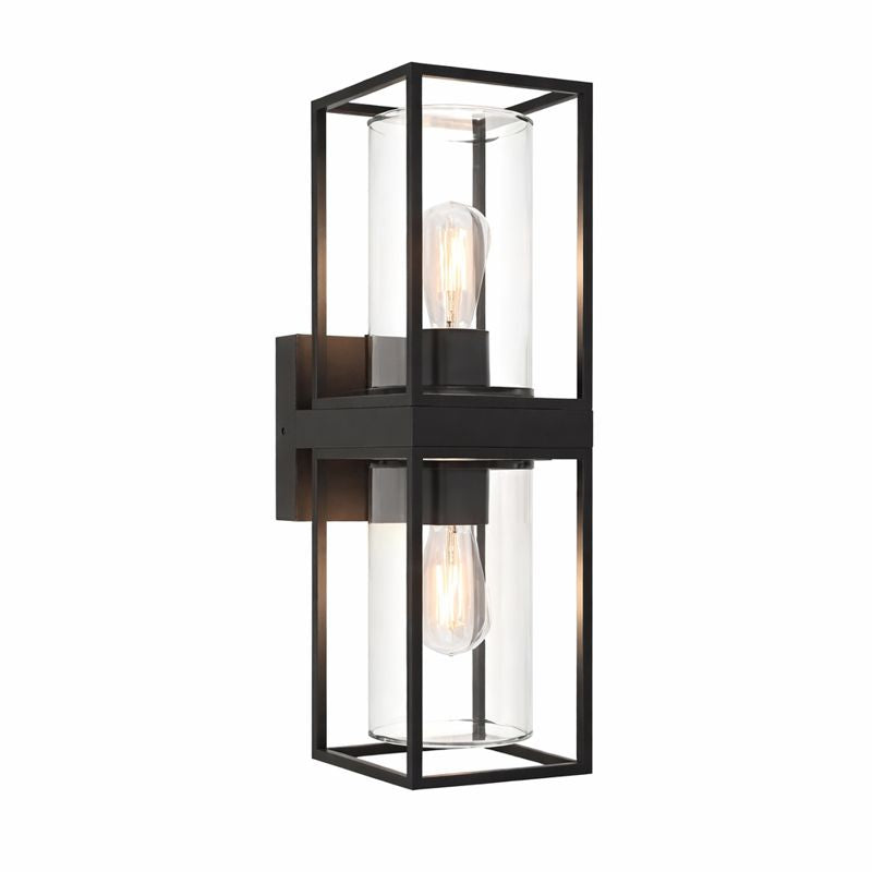 Modern Rectangular Metal Glass Outdoor Wall Light | Lumiven