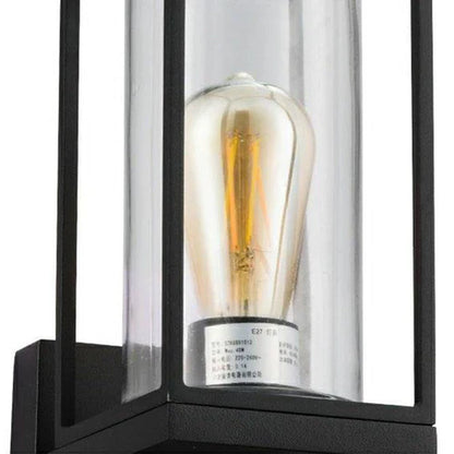 Modern Rectangular Metal Glass Outdoor Wall Light | Lumiven