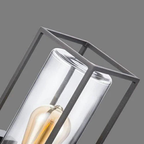 Modern Rectangular Metal Glass Outdoor Wall Light | Lumiven