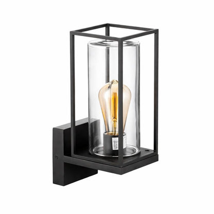 Modern Rectangular Metal Glass Outdoor Wall Light | Lumiven