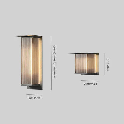 Modern Rectangular Metal Outdoor Exterior Wall Light | Lumaren