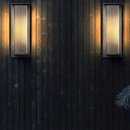 Modern Rectangular Metal Outdoor Exterior Wall Light | Lumaren